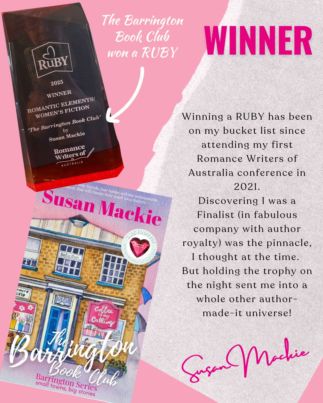 RUBY Winner! Special Edition Hardcover - The Barrington Book Club