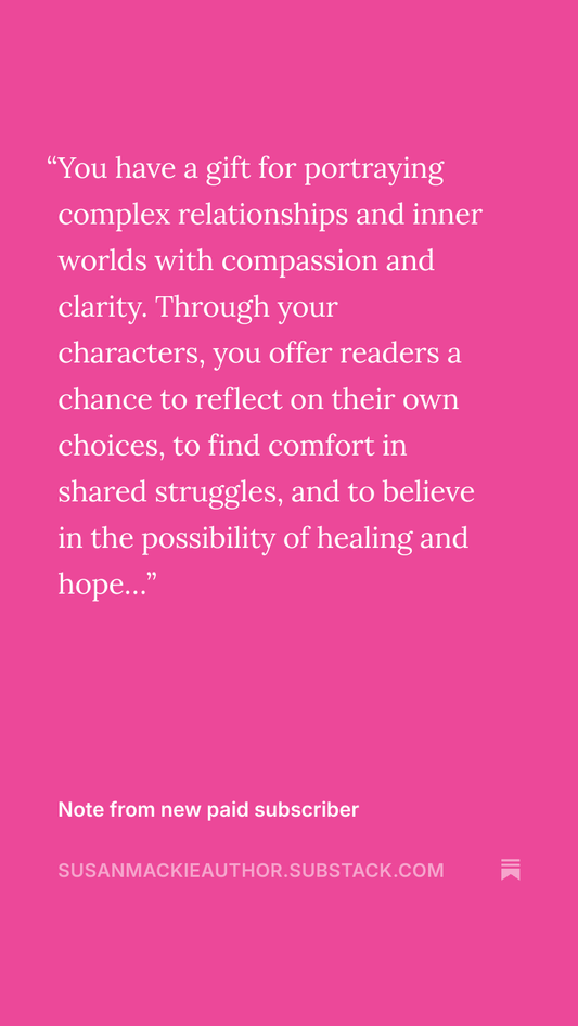 note from a Substack subscriber